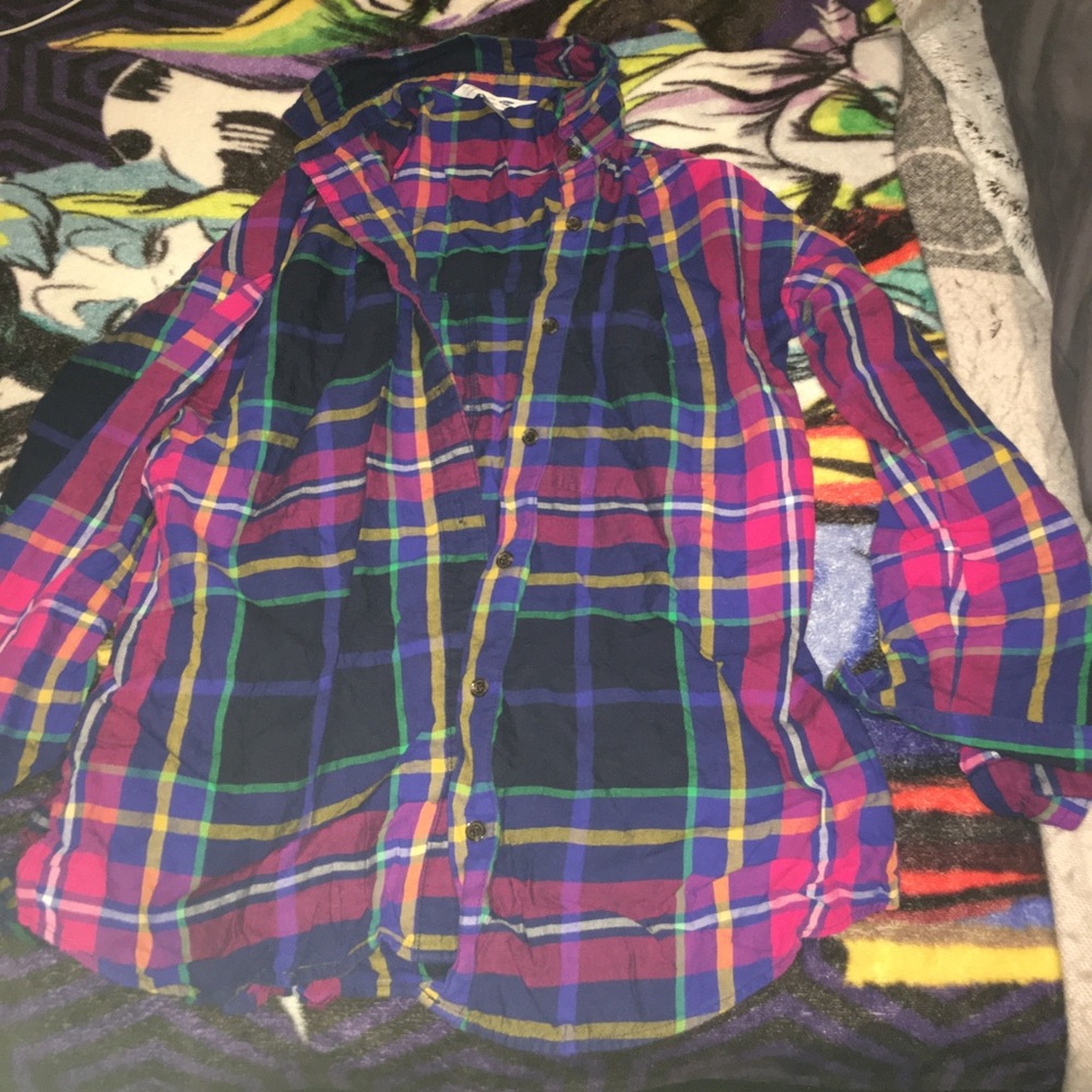 Colorful button down flannel